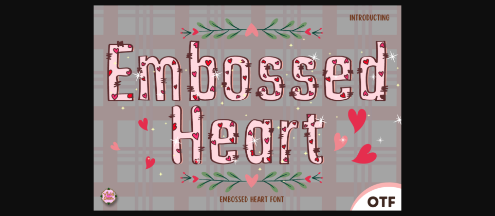 Embossed Heart Font Poster 3