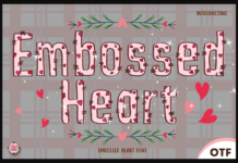 Embossed Heart Font Poster 1