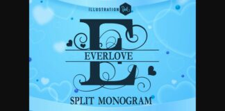 Everlove Split Monogram Font Poster 1