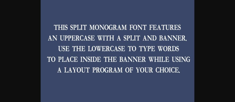 Everlove Split Monogram Font Poster 9