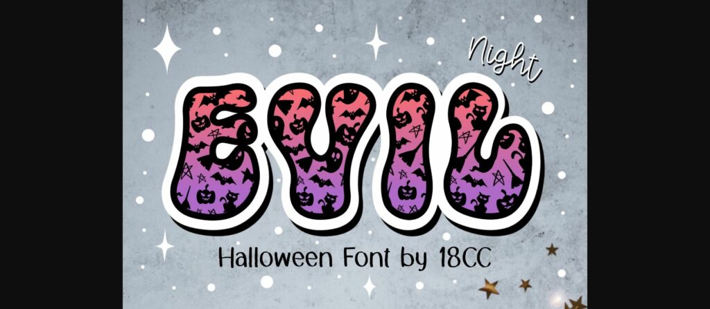 Evil Night Font Poster 1