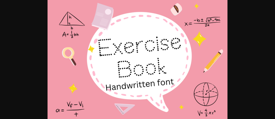 Exercise Book Font Poster 3