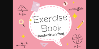 Exercise Book Font Poster 1