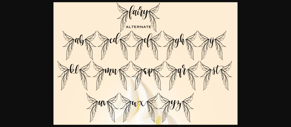 Fairy Wing Font Poster 4