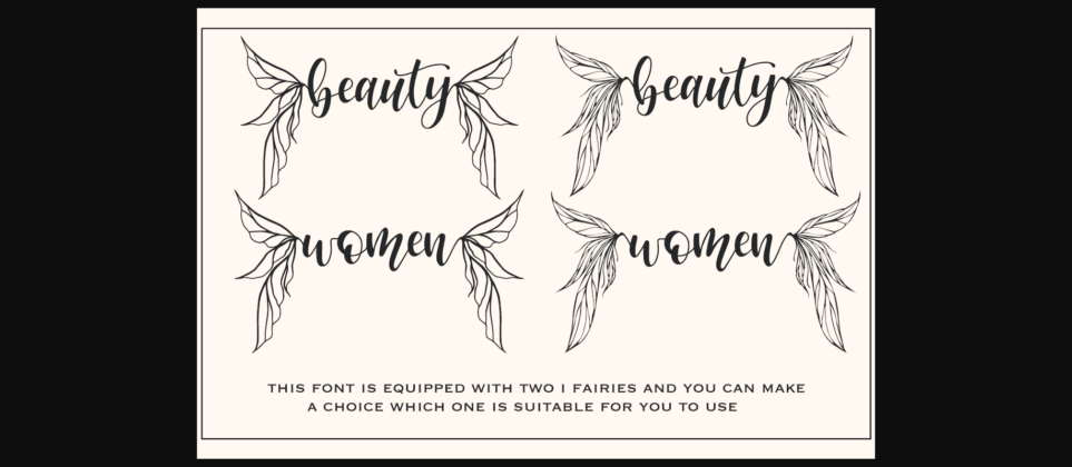 Fairy Wing Font Poster 6