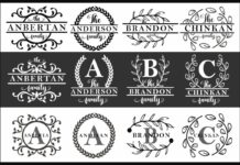 Family Monogram Font Poster 1