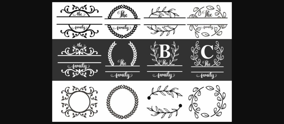 Family Monogram Font Poster 8