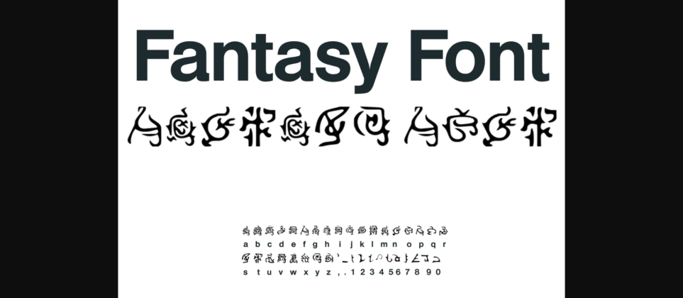 Fantasy Font Poster 3
