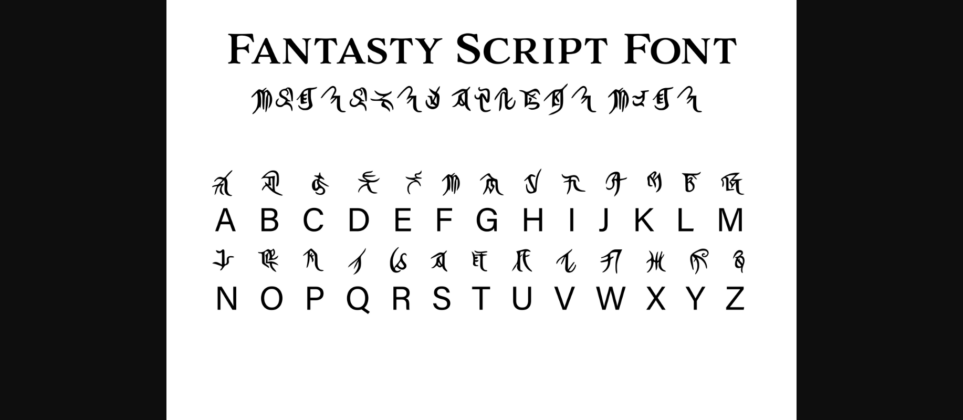 Fantasy Script 1 Font Poster 3