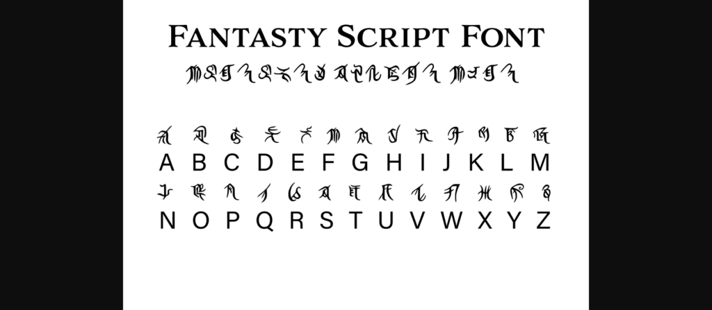 Fantasy Script 1 Font Poster 1