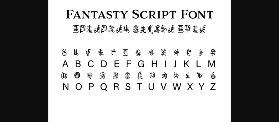 Fantasy Script 11 Font Poster 3