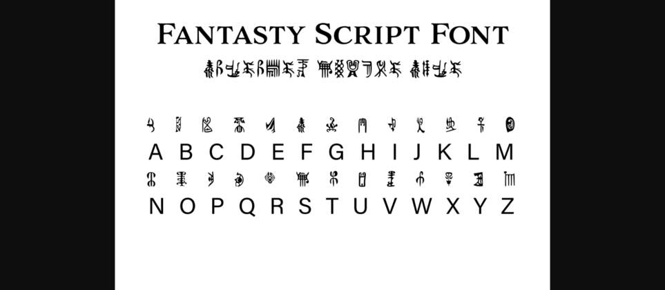 Fantasy Script 14 Font Poster 3