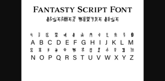 Fantasy Script 14 Font Poster 1