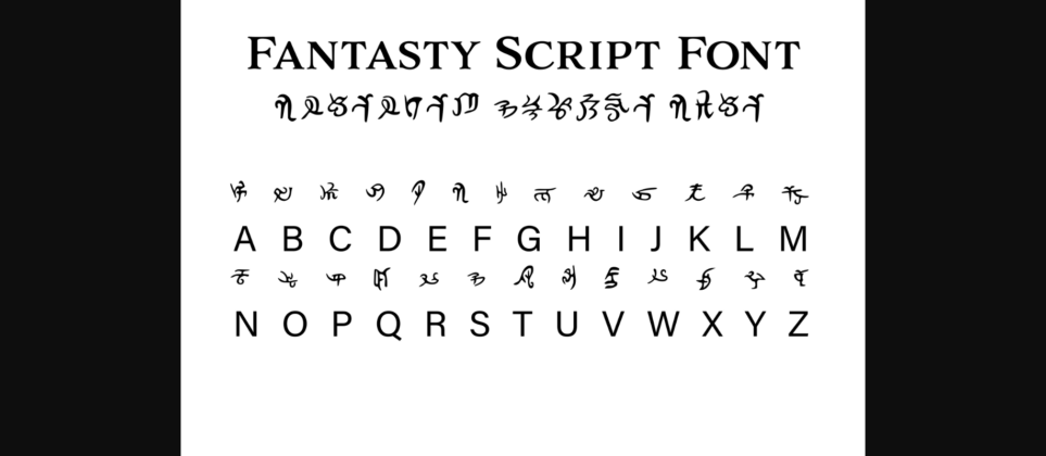 Fantasy Script 6 Font Poster 3