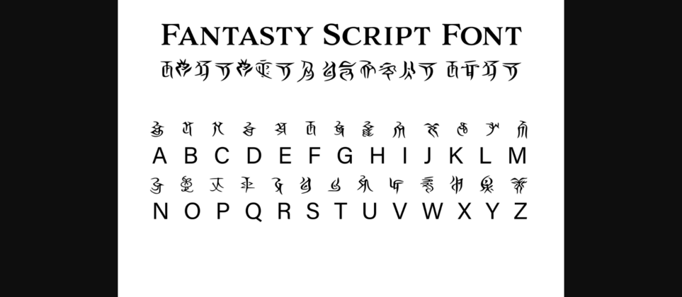 Fantasy Script 9 Font Poster 3