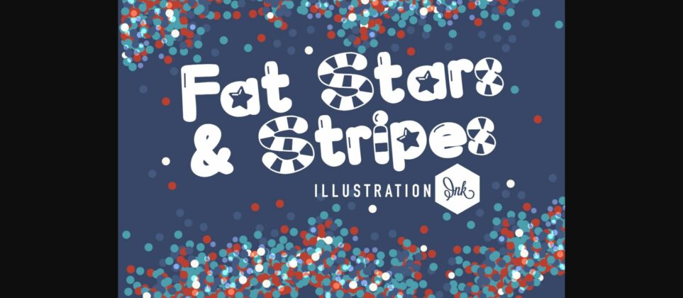 Fat Stars and Stripes Font Poster 3