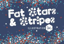 Fat Stars and Stripes Font Poster 1