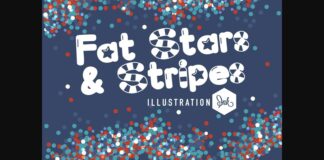 Fat Stars and Stripes Font Poster 1