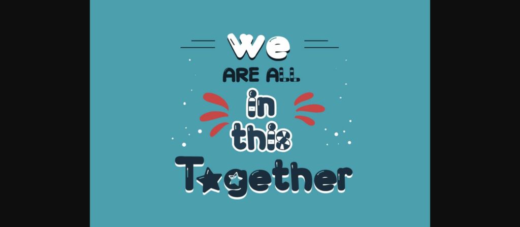 Fat Stars and Stripes Font Poster 2