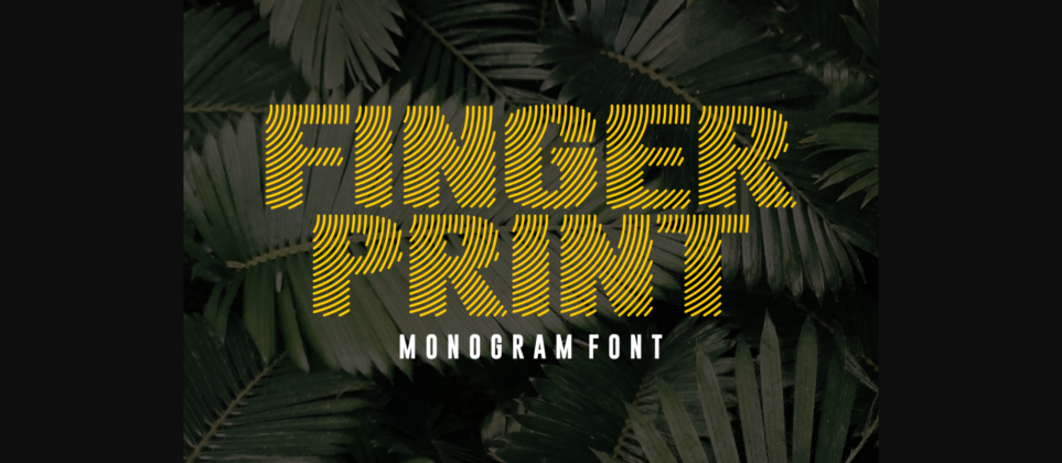 Finger Print Font Poster 1