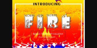 Fire Font Poster 1