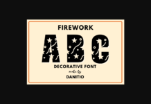 Firework Font Poster 1