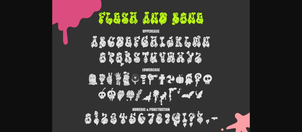 Flesh and Bone Font Poster 10