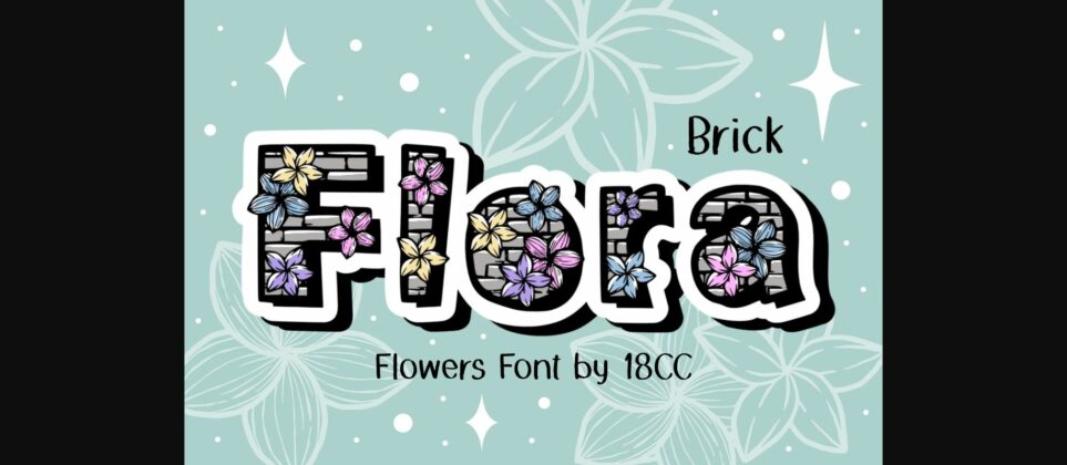 Flora Brick Font Poster 3