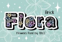 Flora Brick Font Poster 1