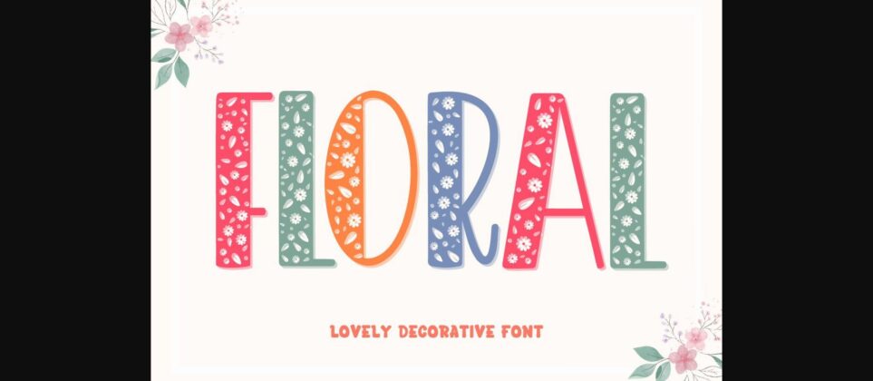 Floral Font Poster 3