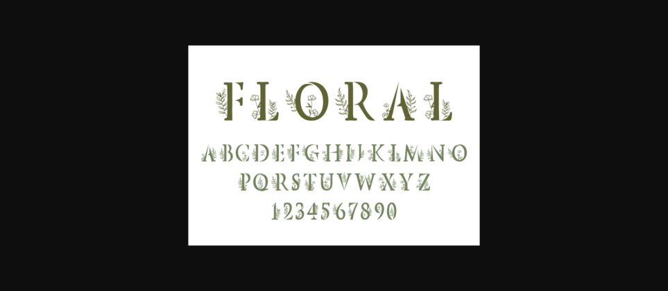 Floral Font Poster 3