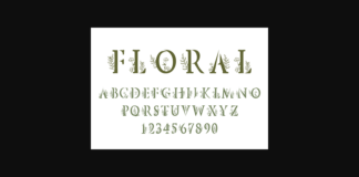 Floral Font Poster 1