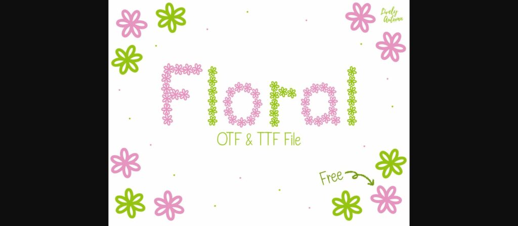 Floral Font Poster 3