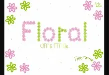 Floral Font Floral Font Poster 1