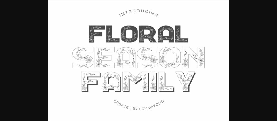 Floral Season Family Font Poster 3