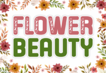 Flower Beauty Font Flower Beauty Font Poster 1