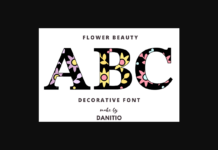 Flower Beauty Font Poster 1