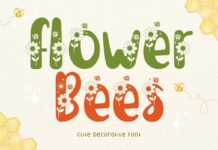 Flower Bees Font Poster 1