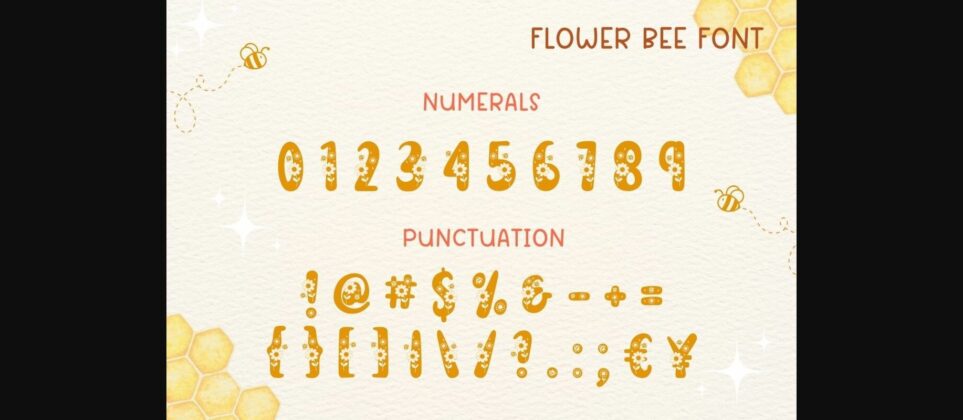 Flower Bees Font Poster 9