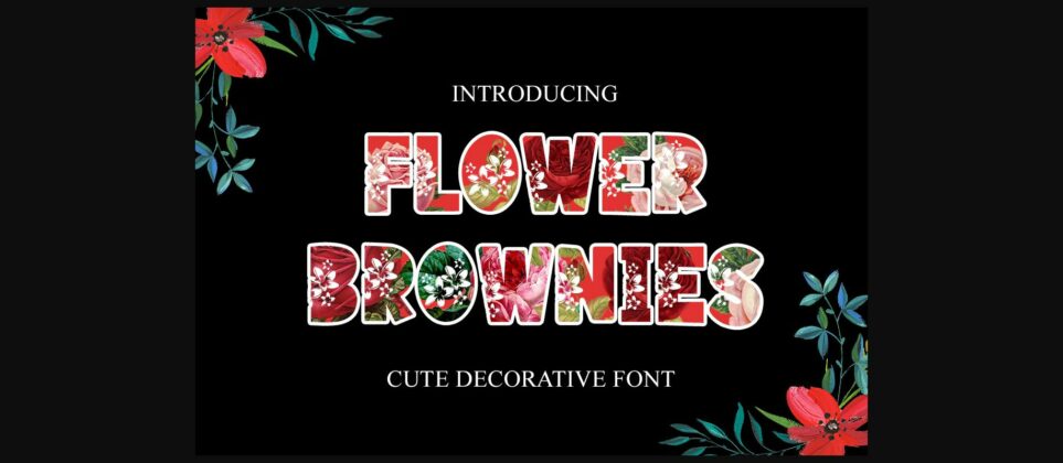 Flower Brownies Font Poster 3