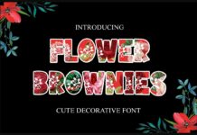Flower Brownies Font Poster 1