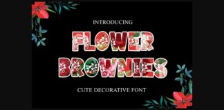 Flower Brownies Font Poster 1