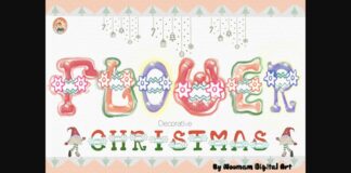 Flower Christmas Font Poster 1