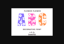 Flower Flower Font Poster 1