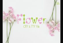 Flower Font Poster 1