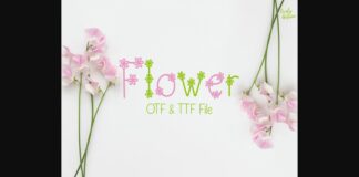 Flower Font Poster 1