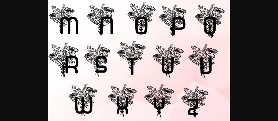 Flower Font Poster 7