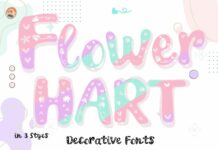 Flower Heart Font Poster 1