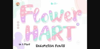 Flower Heart Font Poster 1