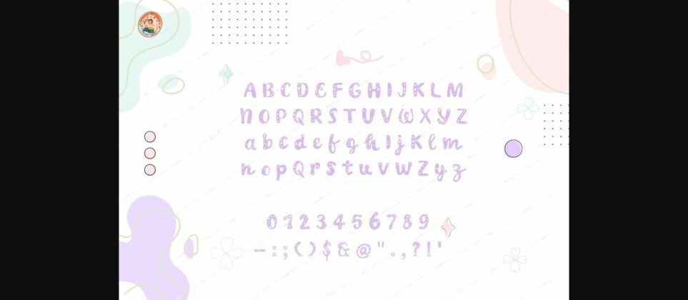 Flower Heart Font Poster 5